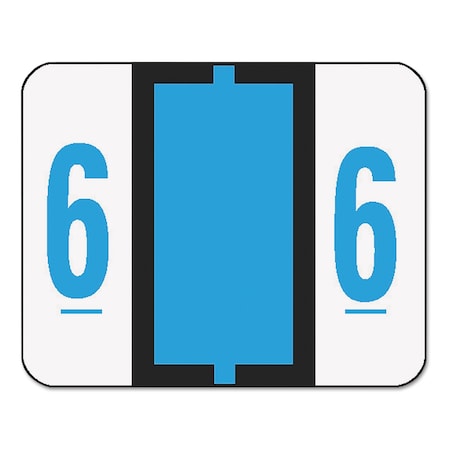 Smead Labels, Color Coded, 6, Roll, Blue 67376